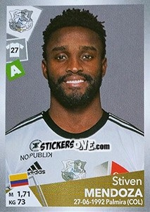 Sticker Stiven Mendoza - FOOT 2017-2018 n. T1 - Panini