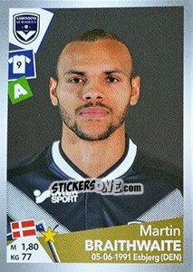 Sticker Martin Braithwaite - FOOT 2017-2018 n. T10 - Panini