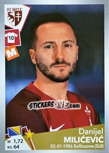 Cromo Danijel Milicevic - FOOT 2017-2018 - Panini