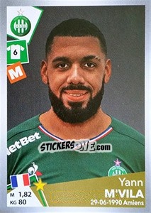 Sticker Yann M'Vila - FOOT 2017-2018 n. T32 - Panini
