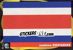 Sticker Zastava Kostarike - Svetski Fudbal 2006 - G.T.P.R School Shop