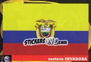 Sticker Zastava Ekvadora - Svetski Fudbal 2006 - G.T.P.R School Shop