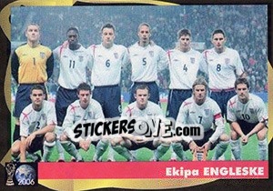 Figurina Ekipa Engelske - Svetski Fudbal 2006 - G.T.P.R School Shop