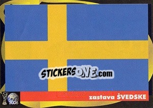 Sticker Zastava Švedske - Svetski Fudbal 2006 - G.T.P.R School Shop