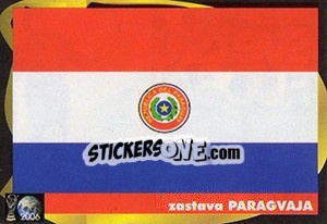 Sticker Zastava Paragvaja - Svetski Fudbal 2006 n. 93 - G.T.P.R School Shop