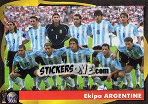 Cromo Ekipa Argentine - Svetski Fudbal 2006 - G.T.P.R School Shop