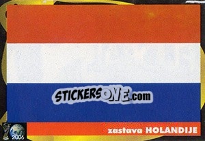 Sticker Zastava Holandije - Svetski Fudbal 2006 n. 121 - G.T.P.R School Shop