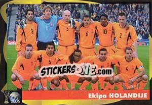 Cromo Ekipa Holandije - Svetski Fudbal 2006 - G.T.P.R School Shop