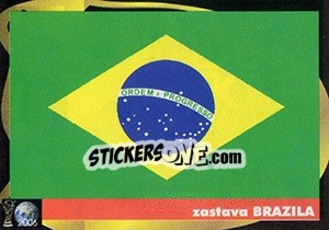 Sticker Zastava Brazila - Svetski Fudbal 2006 - G.T.P.R School Shop