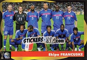 Sticker Ekipa Francuske - Svetski Fudbal 2006 - G.T.P.R School Shop