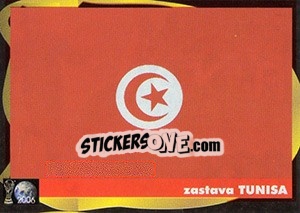 Sticker Zastava Tunisa - Svetski Fudbal 2006 n. 333 - G.T.P.R School Shop