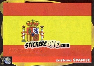 Sticker Zastava Španije - Svetski Fudbal 2006 - G.T.P.R School Shop