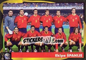 Cromo Ekipa Španije - Svetski Fudbal 2006 - G.T.P.R School Shop