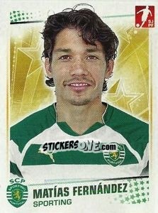 Sticker Matias Fernandez - Futebol 2010-2011 n. 255 - Panini