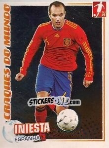 Cromo Andres Iniesta (Espanha) - Futebol 2010-2011 - Panini