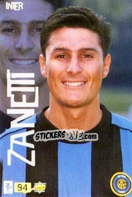 Sticker Javier Zanetti - Top Calcio 1999-2000 - Mundicromo