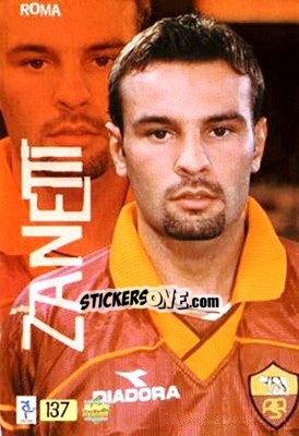 Cromo Cristiano Zanetti - Top Calcio 1999-2000 n. 137 - Mundicromo
