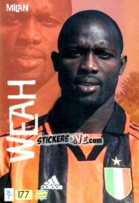 Sticker Weah - Top Calcio 1999-2000 n. 177 - Mundicromo