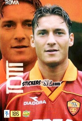 Sticker Totti - Top Calcio 1999-2000 n. 186 - Mundicromo