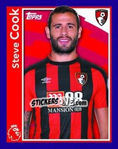 Figurina Steve Cook - Premier League Inglese 2017-2018 - Topps