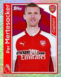 Sticker Per Mertesacker - Premier League Inglese 2017-2018 n. 24 - Topps