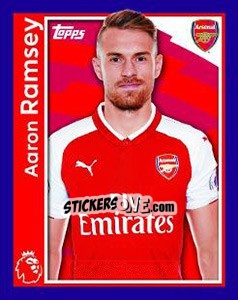 Sticker Aaron Ramsey - Premier League Inglese 2017-2018 n. 27 - Topps