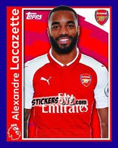 Sticker Alexandre Lacazette - Premier League Inglese 2017-2018 n. 31 - Topps