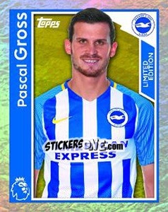Sticker Pascal Gross - Premier League Inglese 2017-2018 - Topps