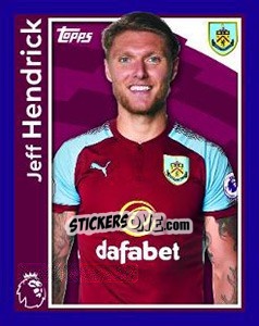 Sticker Jeff Hendrick - Premier League Inglese 2017-2018 - Topps
