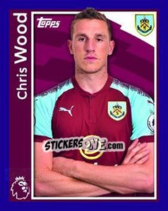 Sticker Chris Wood - Premier League Inglese 2017-2018 - Topps