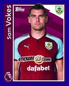 Sticker Sam Vokes - Premier League Inglese 2017-2018 - Topps