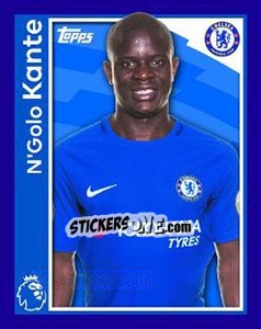 Sticker N'Golo Kante - Premier League Inglese 2017-2018 n. 72 - Topps