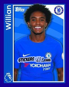 Sticker Willian - Premier League Inglese 2017-2018 n. 73 - Topps