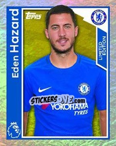 Sticker Eden Hazard - Premier League Inglese 2017-2018 n. 74LE - Topps