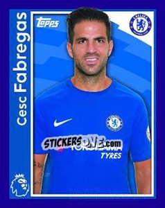 Figurina Cesc Fabregas - Premier League Inglese 2017-2018 - Topps