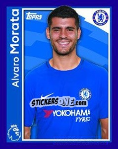 Sticker Alvaro Morata - Premier League Inglese 2017-2018 n. 77 - Topps