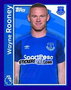 Sticker Wayne Rooney - Premier League Inglese 2017-2018 n. 105 - Topps