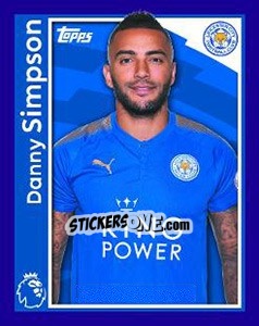 Figurina Danny Simpson - Premier League Inglese 2017-2018 - Topps