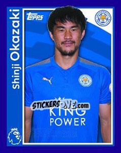 Sticker Shinji Okazaki - Premier League Inglese 2017-2018 n. 135 - Topps