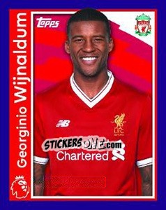 Sticker Georginio Wijnaldum - Premier League Inglese 2017-2018 n. 144 - Topps
