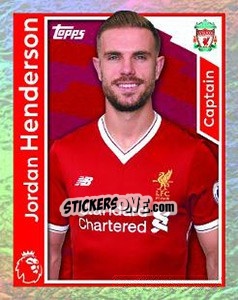 Sticker Jordan Henderson - Premier League Inglese 2017-2018 - Topps