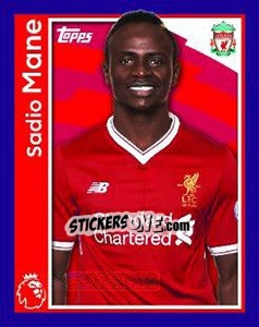 Sticker Sadio Mane - Premier League Inglese 2017-2018 n. 150 - Topps