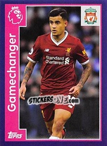Sticker Philippe Coutinho - Premier League Inglese 2017-2018 - Topps
