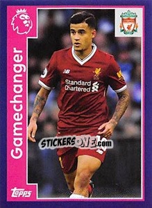 Sticker Philippe Coutinho - Premier League Inglese 2017-2018 n. 160 - Topps