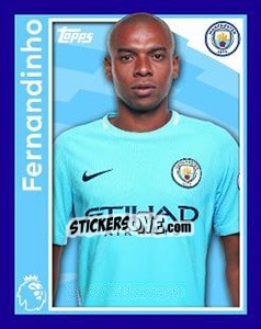 Sticker Fernandinho - Premier League Inglese 2017-2018 n. 184 - Topps