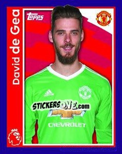 Sticker David de Gea - Premier League Inglese 2017-2018 n. 192 - Topps