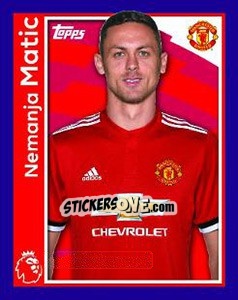 Sticker Nemanja Matic - Premier League Inglese 2017-2018 n. 196 - Topps