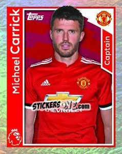 Sticker Michael Carrick - Premier League Inglese 2017-2018 n. 201 - Topps