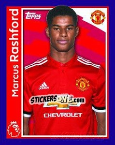 Figurina Marcus Rashford - Premier League Inglese 2017-2018 - Topps