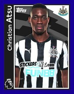 Sticker Christian Atsu - Premier League Inglese 2017-2018 - Topps